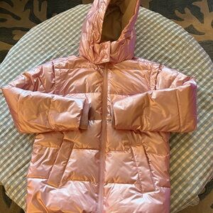 Crewcuts pink metallic primaloft girls winter ski/fashion jacket